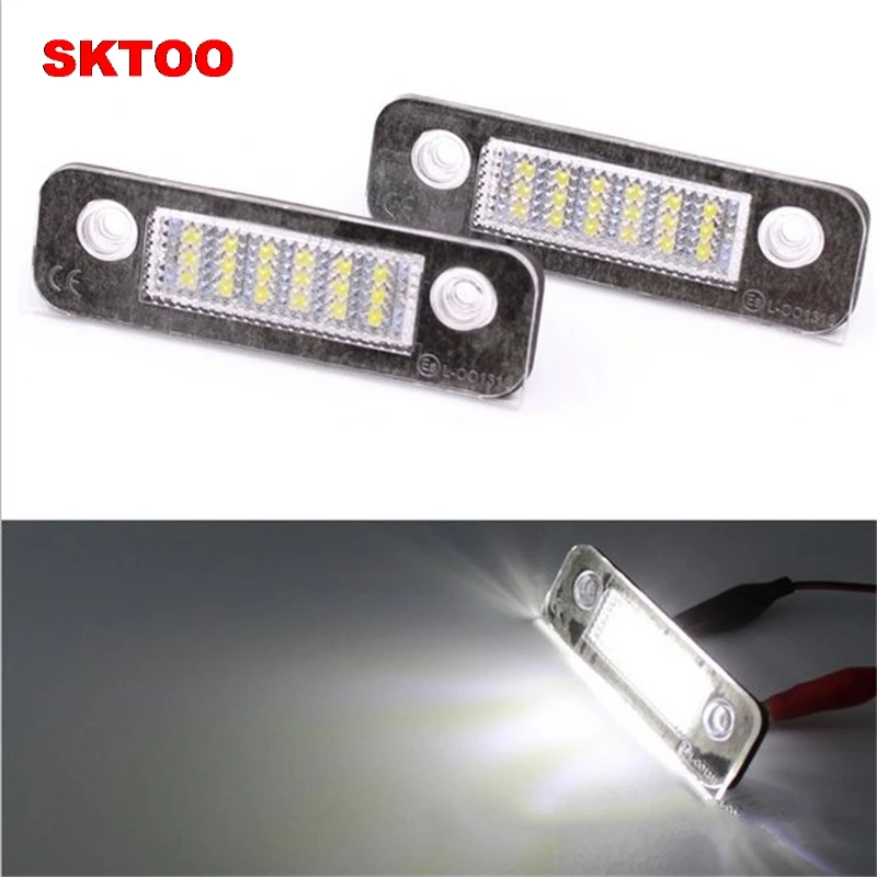 

SKTOO Audew 2 Pcs 12V 18 LEDs Bulb License Number Plate Lamps Light For Ford Mondeo MK2 Fusion Error