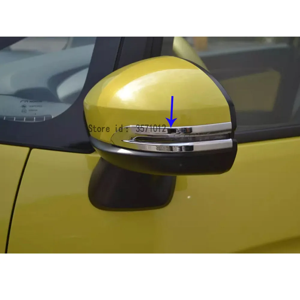 2 шт. хромированные полосы для бокового зеркала заднего вида Honda Fit Jazz 2014 2015 2016 2017 |