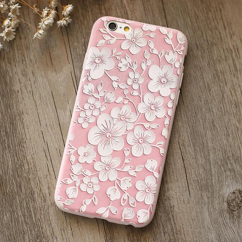 Модный Роскошный чехол с цветочным 3D рисунком для iPhone 6s 6 4 7 дюйма plus 5 сотового
