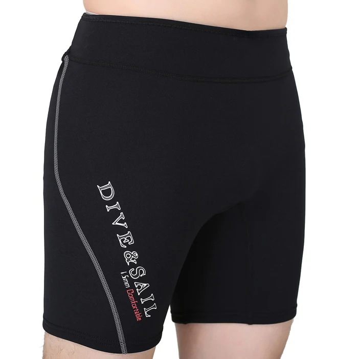 black shorts 1,5 мм раздельный костюм для подводного плавания, одежда, защита от медуз, водолазный костюм, Солнцезащитная одежда с длинным рукавом, зимний теплый неопрен+ лайкра - Цвет: black shorts