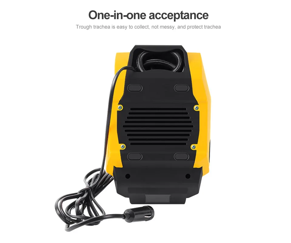 AOSHIKE воздушный компрессор singelcylinder 12V 100W 15A 150PSI металлический автомобиль Inflatabl насос авто шин с прикуривателем