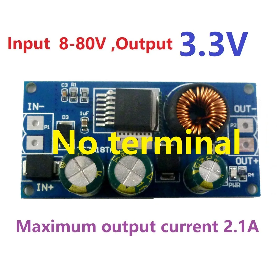 Out 3V3 No terminal 2.1A высоковольтный преобразователь для электровелосипеда DC-DC понижающий Регулятор модуль 80 в 72 в 64 в 60 в 48 в 36 В 24 В до 15 в 12 В 9 в 6 в 5 в 3,3 В - Цвет: Out 3V3 No terminal