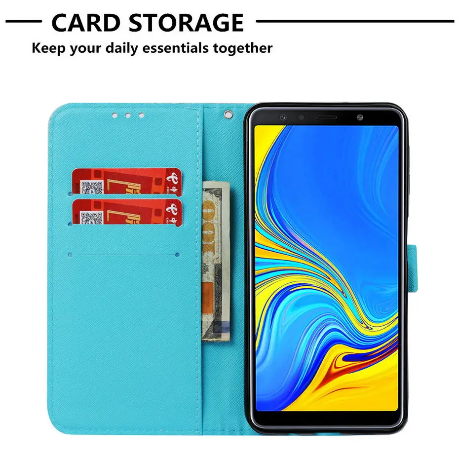 MILYSSI 3D Визуальный роскошный флип кошелек чехол для Samsung galaxy A7 (2018) телефона из