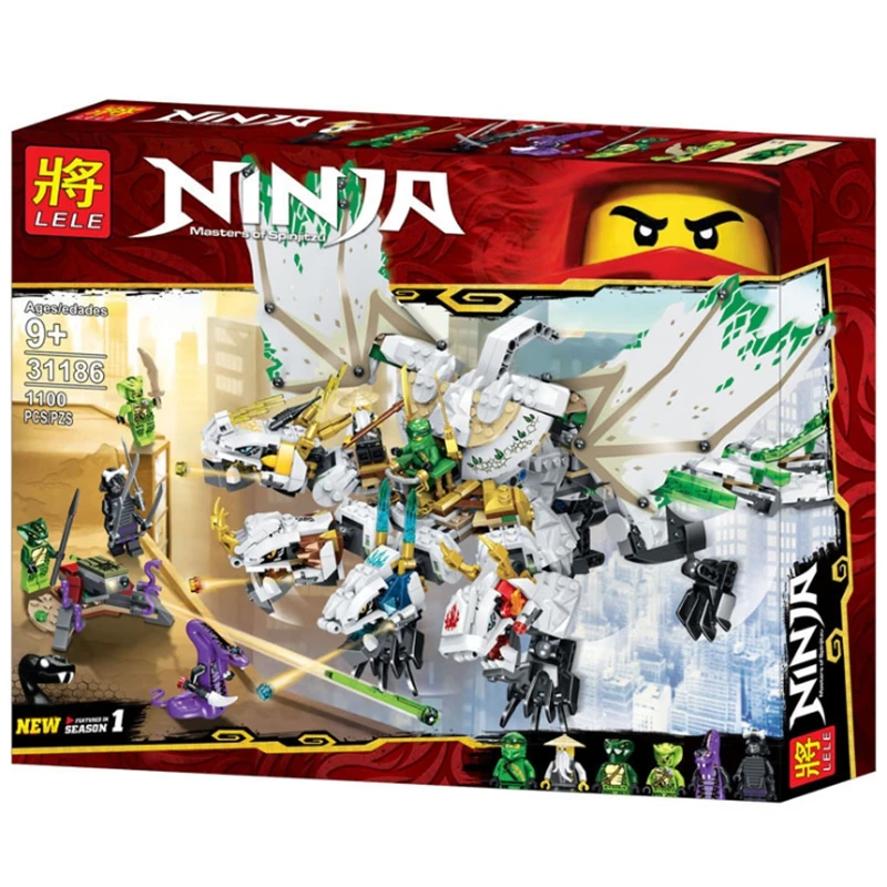Новый гроза Дракон Phantom Ninjaly мех 31186 Dragon детский сборный строительный блок игрушка