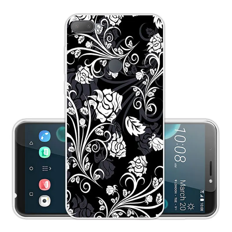TPU for HTC Desire 12 Plus Fitted Case 6.0&quot Transparent Ultra Thin Soft Silicon 12+ Back Phone Scenic Eagle Cover |