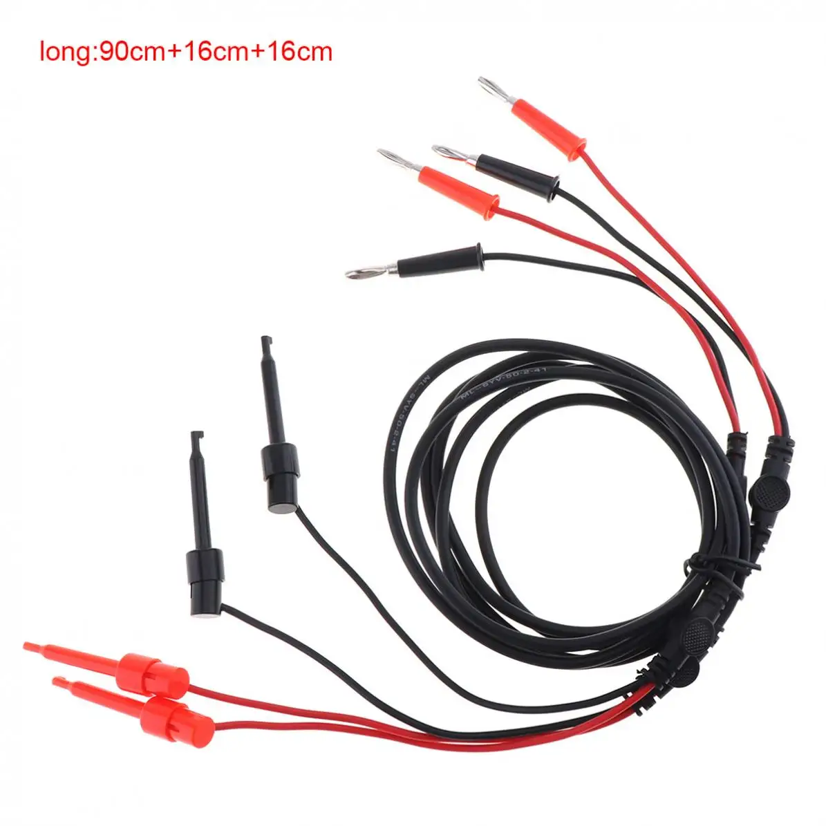 2pcs/lot Double Banana Plug Test Hook Wire with 4mm External Diameter and RV Pure Copper for Power Supply Testing | Инструменты