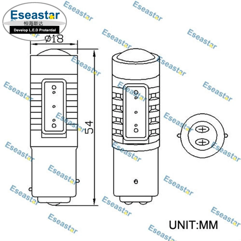 Eseastar 2 шт. 1157 BAY15D P21/5 Вт 7 5 OBC противотуманный задний поворотный тормоз без ошибок