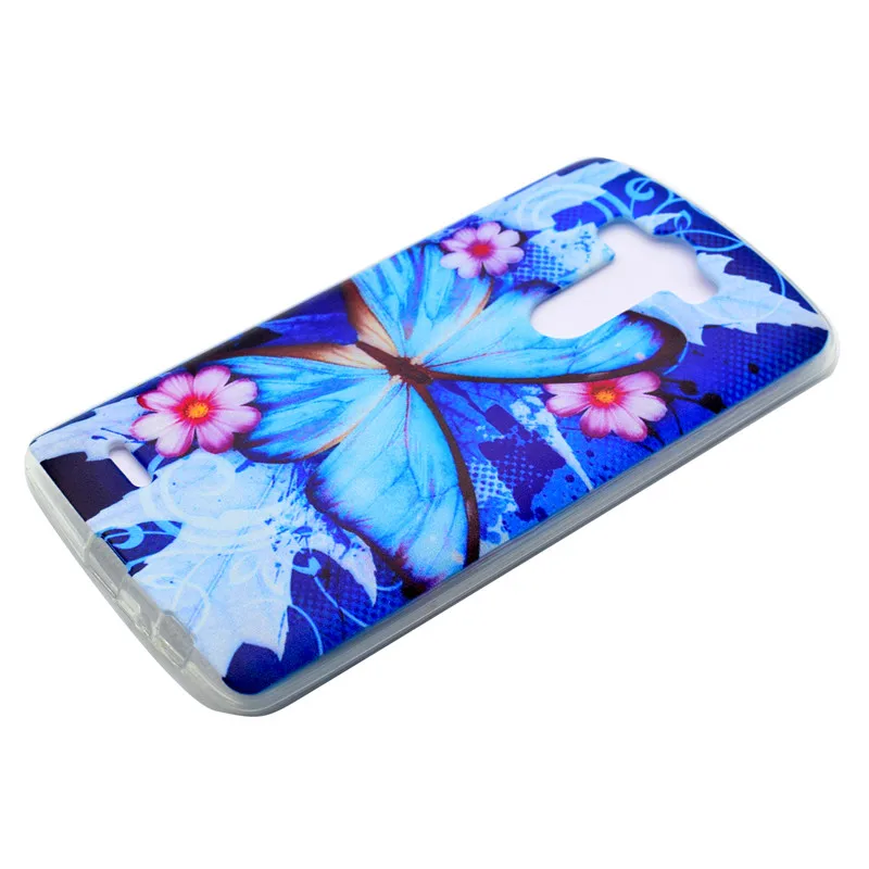 Ultra Thin Soft Phone Cover For LG G3 D855 D850 F400 VS985 LS990 Flowers Painted Pattern Transparent Silicone Back Case |