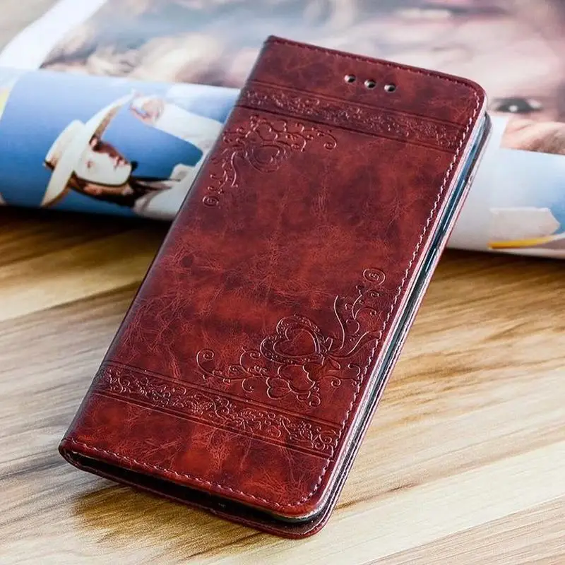 Коричневый Флип тисненый кожаный чехол для huawei P30 Lite P20 Pro Y9 чехол для телефона Флип Магнитный кожаный чехол для huawei P10 P9 Lite P30 - Цвет: Коричневый