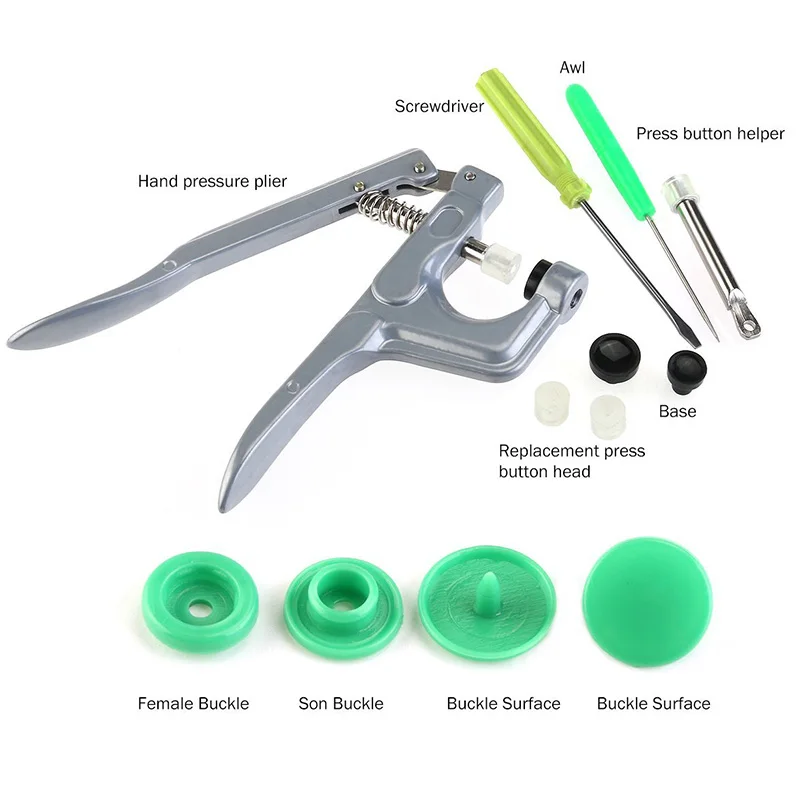 

Resin Snap Buttons 360Pcs Plastic Replacement Button Fasteners Press Plier Tool Set,T5 Snaps for Baby Children Clothes 24 Colors