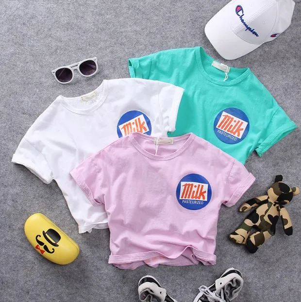 

90-130cm height new 2019 summer boys O-neck cartoon short sleeve t shirt boys summer t shirt kids cartoon t shirt