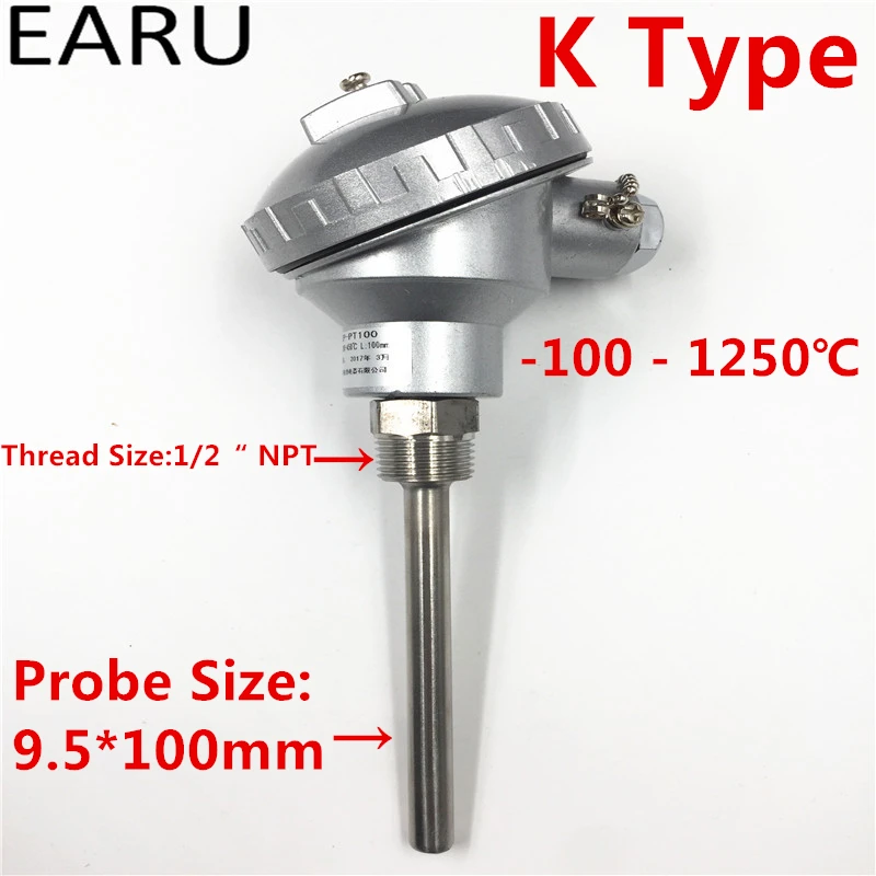 1 шт. термопарный зонд типа K высокотемпературные датчики промышленного