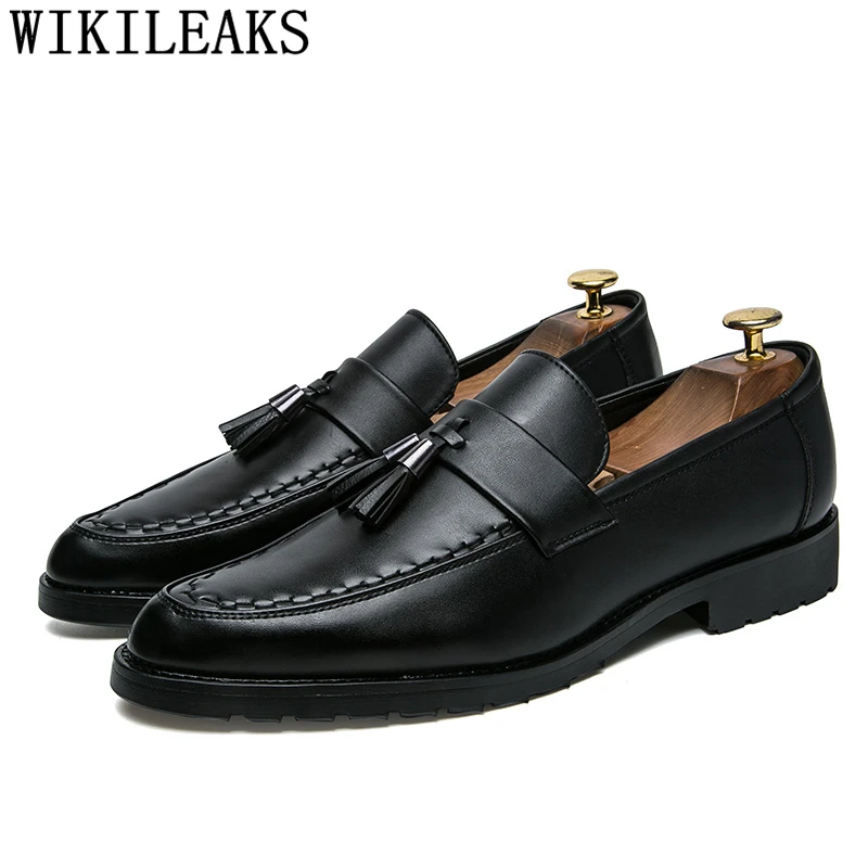 

Leather Shoes Men Formal Italian Brand Office Shoes Men Elegant Coiffeur Classic Shoes Men Oxford Sepatu Slip On Pria Ayakkabi