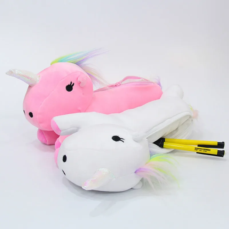 Kawaii Радуга Мягкие игрушки набивной единорог Пенал сумка Кукла мультфильм милый