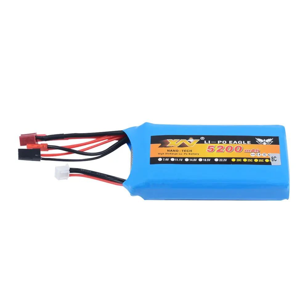 1 pcs 7.4V-5C 5200mAh 8C lithium battery (99mm*54mm*22mm) for 1/5 losi 5ive-T king motor x2 rc car parts | Электроника