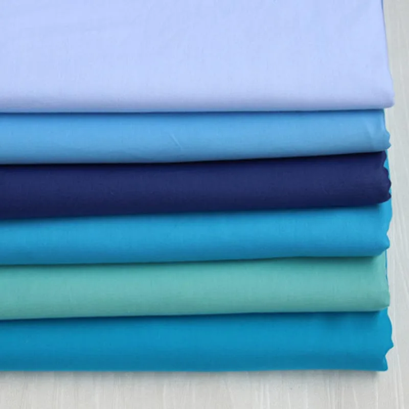

100% cotton SOLID COLOR BLUE series twill cloth DIY for bedding cushions handwork patchwork quilting home decor dress tissue