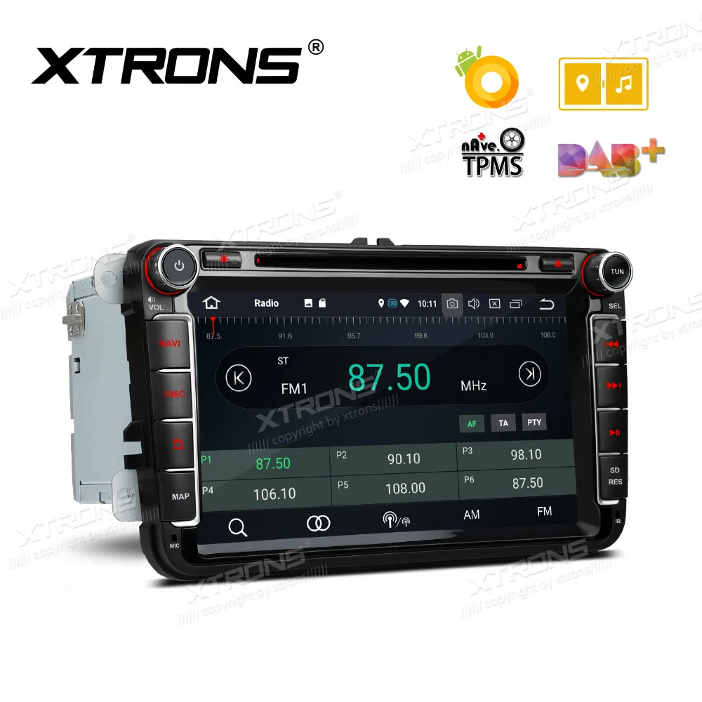 XTRONS 2 Din 8 'ɺndroid 0 Восьмиядерный автомобильный dvd-плеер радио gps DAB + OBD2 для Volkswagen