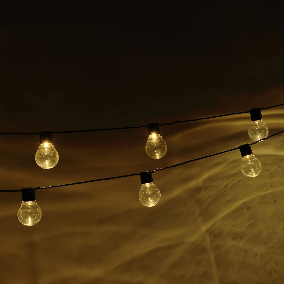 20 G45 Globe Extendable Party Ball String Lamps Festoon LED Christmas Lights 220V EU Plug Indoor Garden Bulb Fairy Light Chain | Лампы и