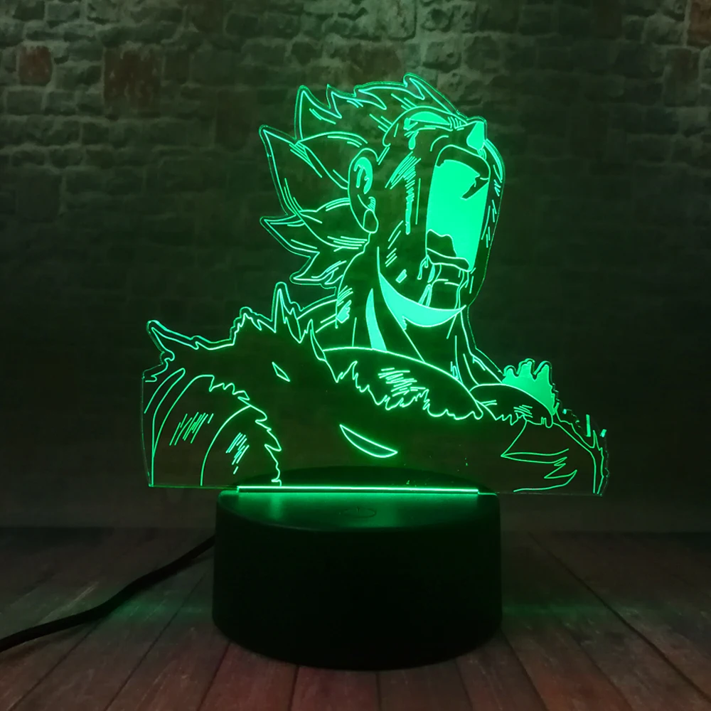 Amroe 2020 Супер Saiyan Vegeta Dragon Ball Z God Goku экшн сила бомбы фигурки 3D 7 цветов ночной
