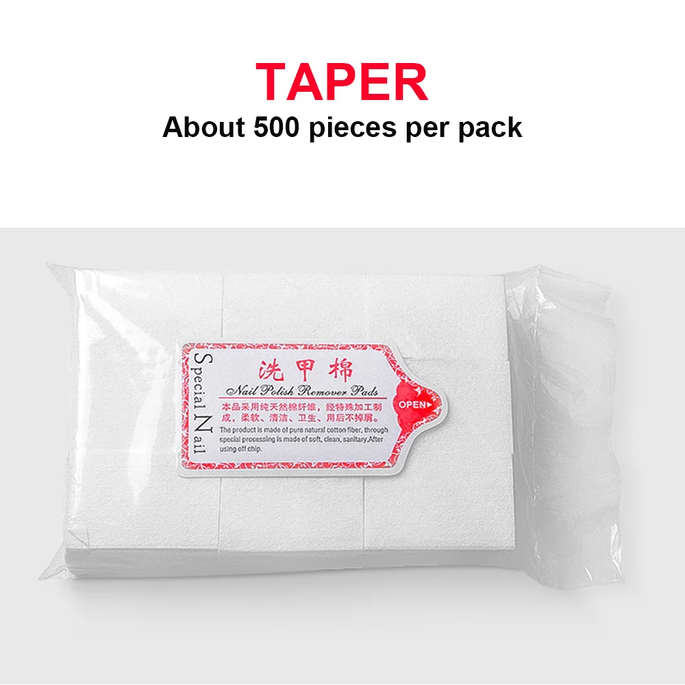 200Pcs безворсовые салфетки Чистящие для ногтей Хлопок Очиститель чистки бумажной