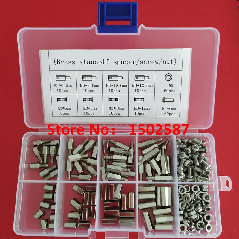 200 шт. M3 PCB шестигранные мужские и женские резьбовые латунные