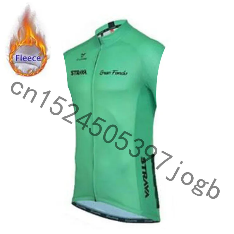 STRAVA Winter Thermal thermal sleeveless Cycling Vest Men Warm Fleece jerseys/ Bicycle Bike Clothing / Gilet ciclismo | Спорт и