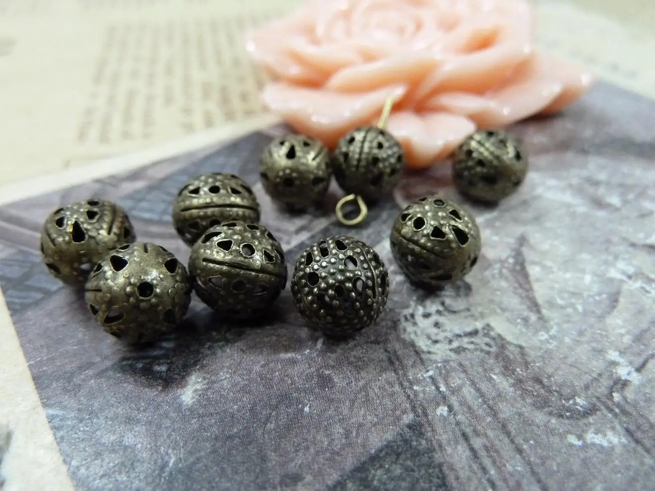 

400pcs 8mm Diy ancient bronze 8mm every beads