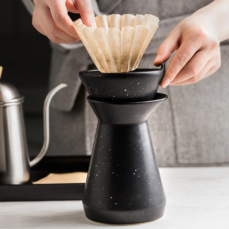 Новые 2 в 1 Керамика Кофе фильтр чашка кружка комплект многоразовые залить