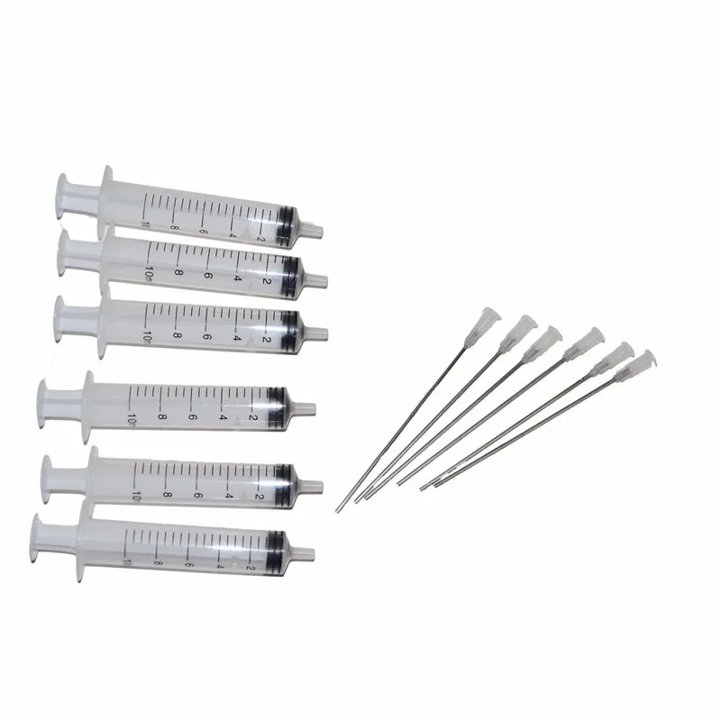 

10ML 6pcs Syringes & Blunt Needles for Hp for Epson Refilling Ink Cartridge and Ink System CISS