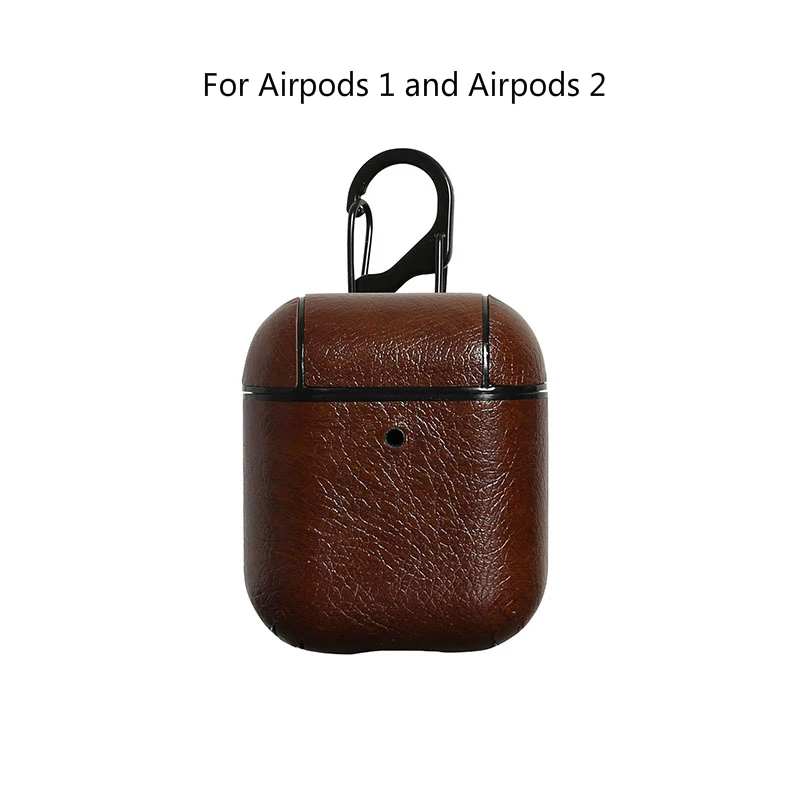 For Airpods 1and 2 Чехол для наушников для Airpods чехол s Apple Airpod 1 Airpod 2 Чехол кожаный чехол для наушников s Airpods кожаный чехол для ключей аксессуары - Цвет: For Airpods 1and 2