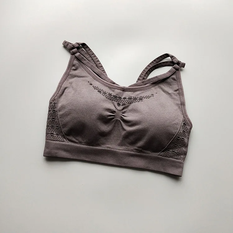 brown bra Женский набор для занятий йогой и тренажерного зала из 2 предметов VIP - Цвет: brown bra