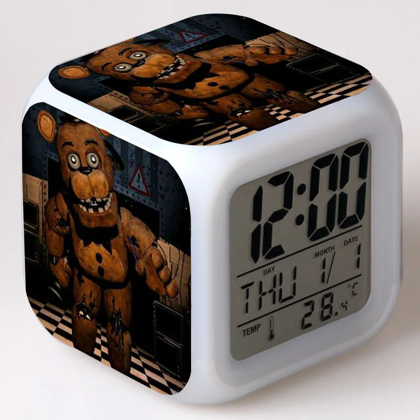 9 Freddy светодиодный Будильник мультфильм Цифровой Детский будильник игрушки Пробуждение свет светодиодный часы-будильник стол Reveil стол Wekker - Цвет: 9