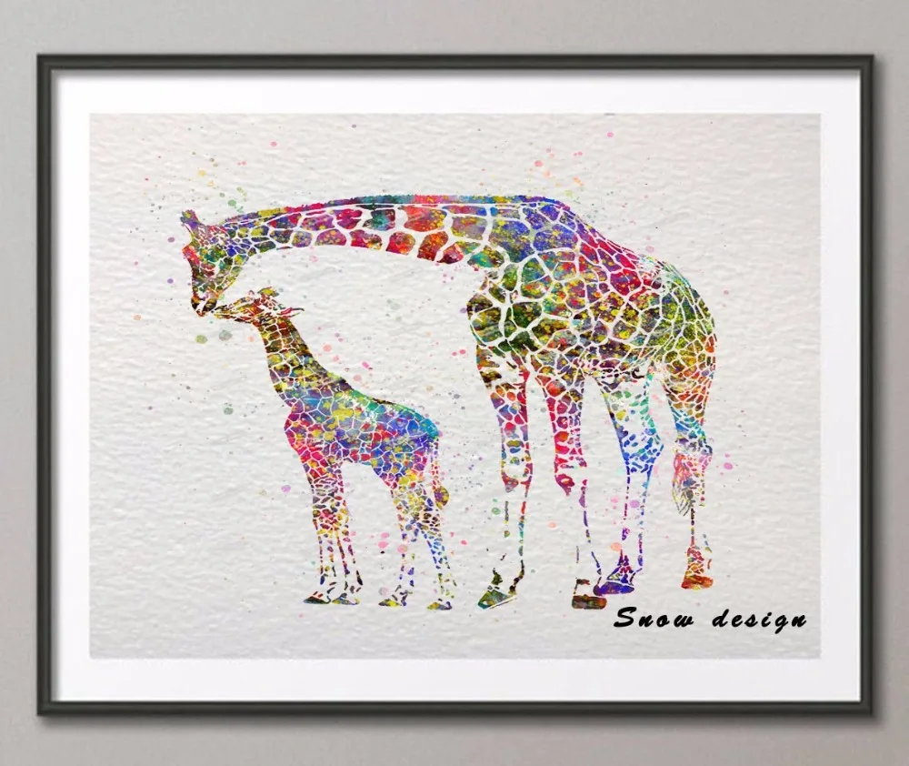 Картина на холсте Жираф Rikivity поп плакат стену картины для домашнего декора