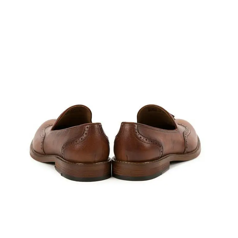 Brown Leather Casual Shoes Designer Men High Quality Genuine Oxford For Slip-On MAN SHOE CASUAL LOAFER | Обувь