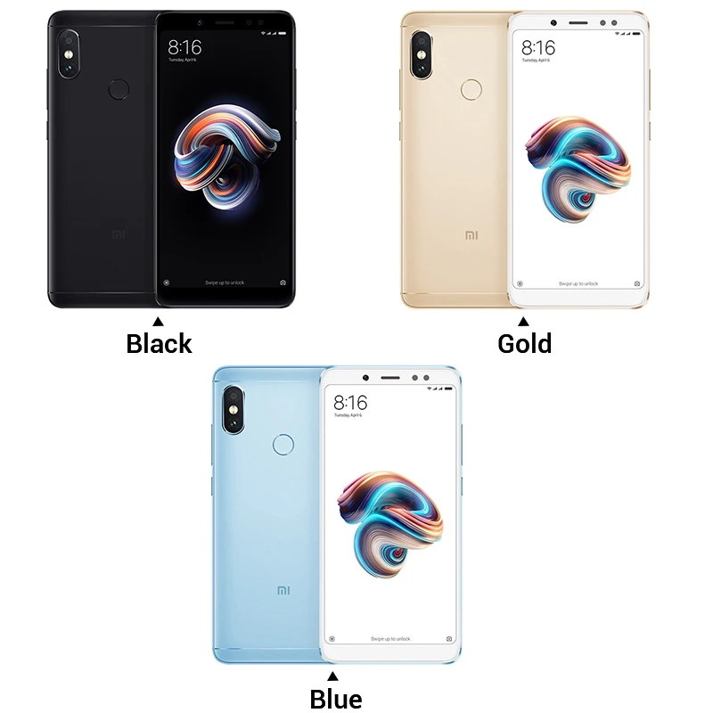 Оригинальный Xiaomi Redmi Note 5 4GB 64GB Смартфон Snapdragon 636 Octa Core 2160x1080 99 дюймов 4000 мА/ч 12MP