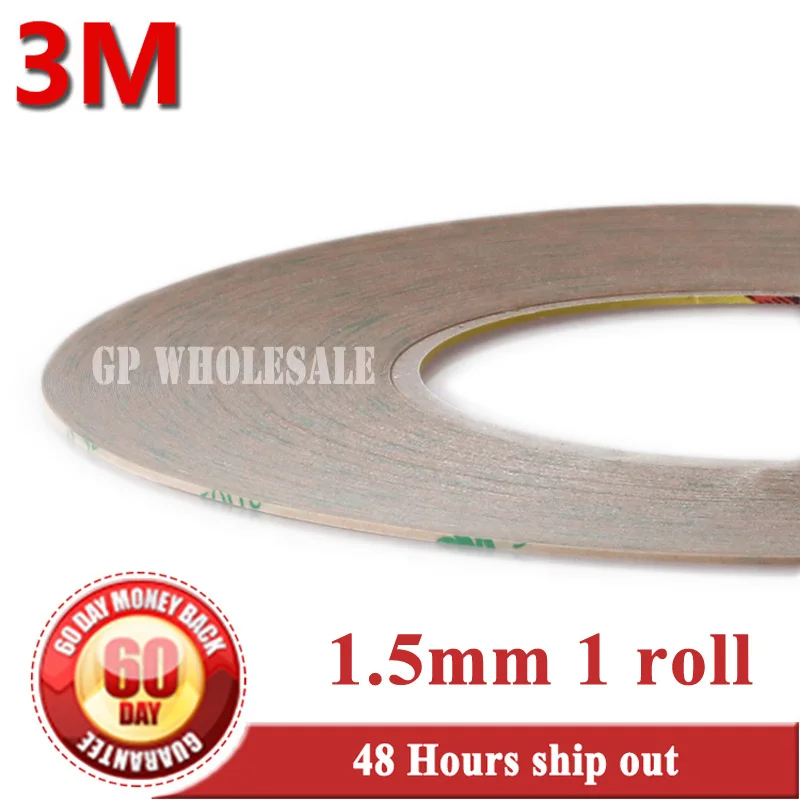 

Promotion! 1x 1.5mm*55M 6.7 mil 3M 9495LE 300LSE Waterproof Clear Double Coated AdhesiveTape for Mobile Touch LCD Frame Case