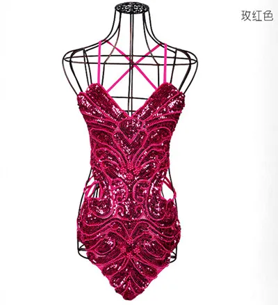 rose top only Сексуальный необычный Серебряный блестки ночной клуб бар одежда вычурный женский боди DS DJ джаз танец певица звезда сценические костюмы платье - Цвет: rose top only