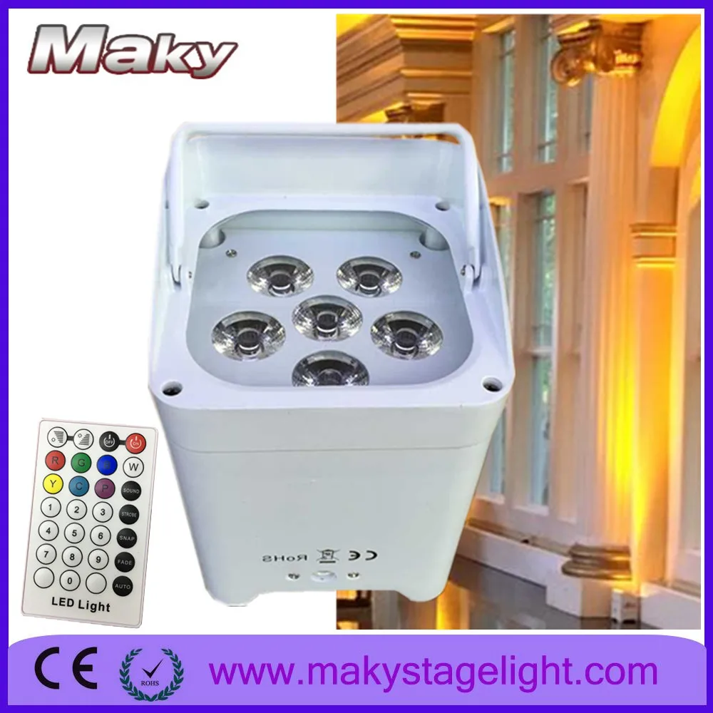 6*18 Вт RGBAW + УФ беспроводной dmx512 led par может перезаряжаемый аккумулятор питания