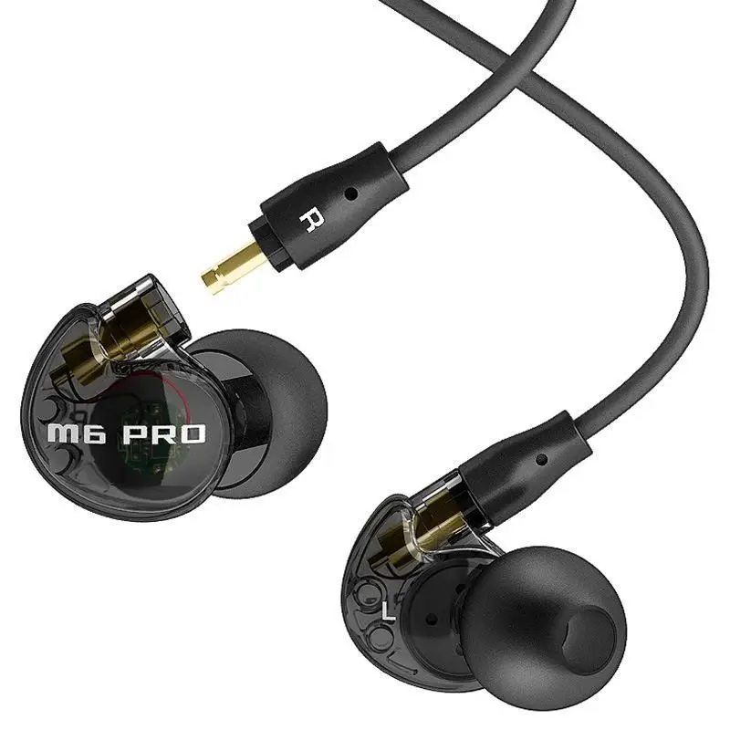 Black В течение 24 часов MEE audio M6 PRO универсальные шумоизолирующие наушники музыкальные внутриканальные мониторы гарнитура с микрофоном PK SE215 - Цвет: Black