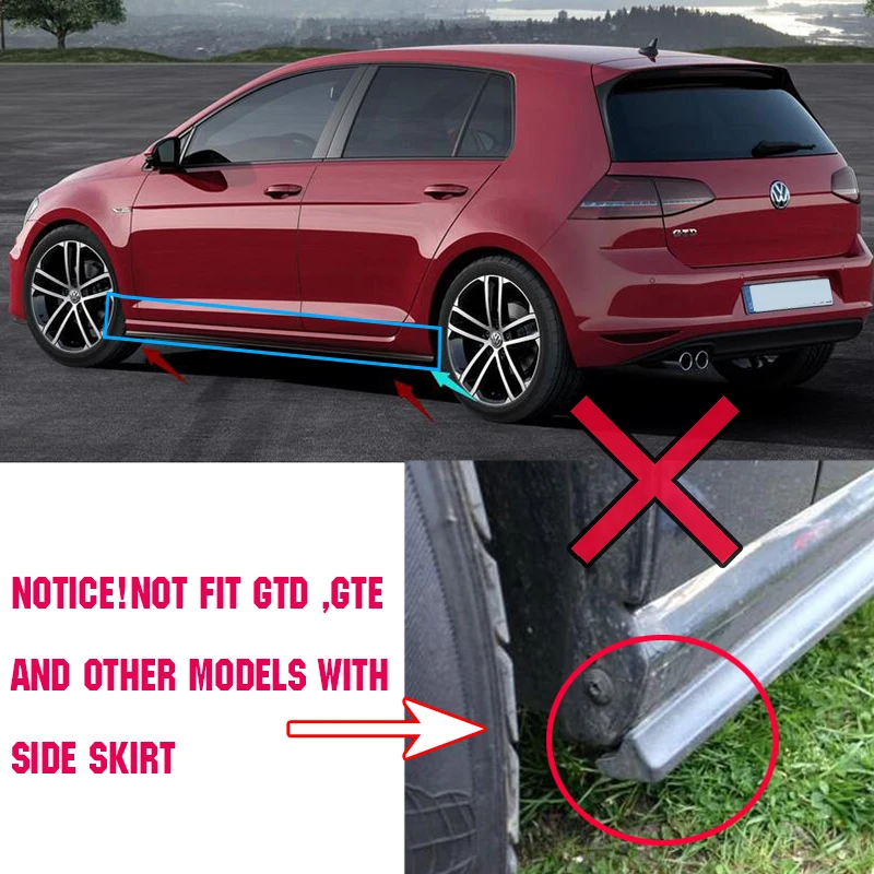 Комплект литых брызговиков для Volkswagen VW Golf 7 Mk7 VII 2013 2014 2015 2016 Брызговики передние