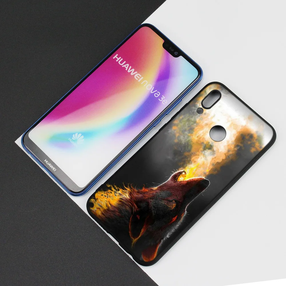 Силиконовый чехол для huawei P20 P10 P9 P8 Lite Pro P Smart+ Nova 3i 3E чехол для телефона s волк Дракон животные