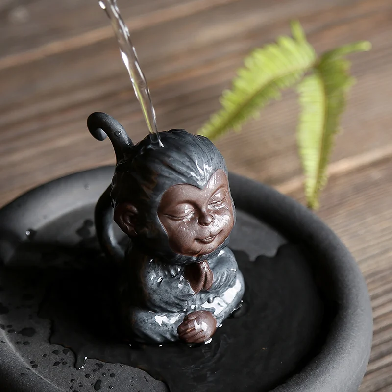 Креативные керамические фигурки Zisha little monkey Zen маленькая обезьянка фарфоровое