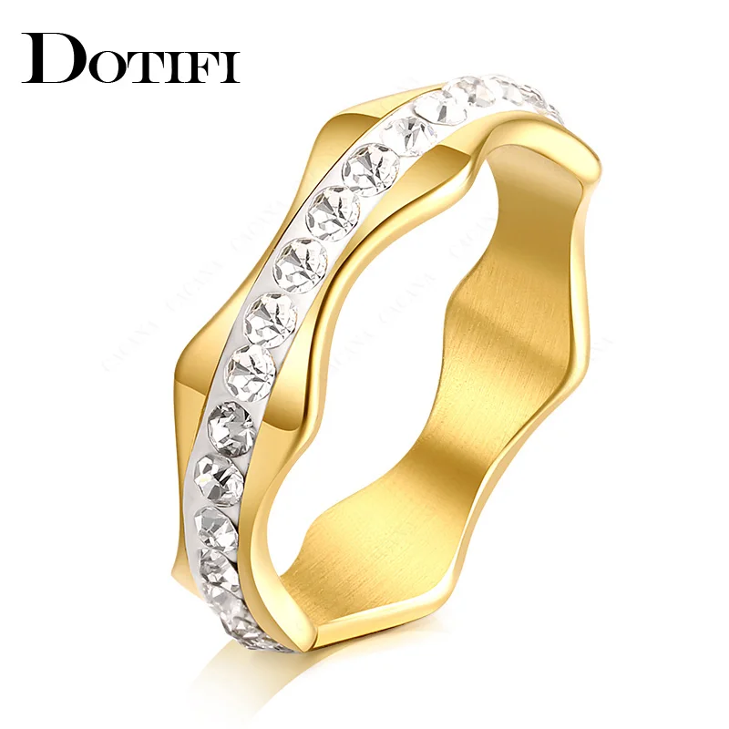 Кольца из нержавеющей стали DOTIFI 316L для женщин обручальное кольцо с пилой