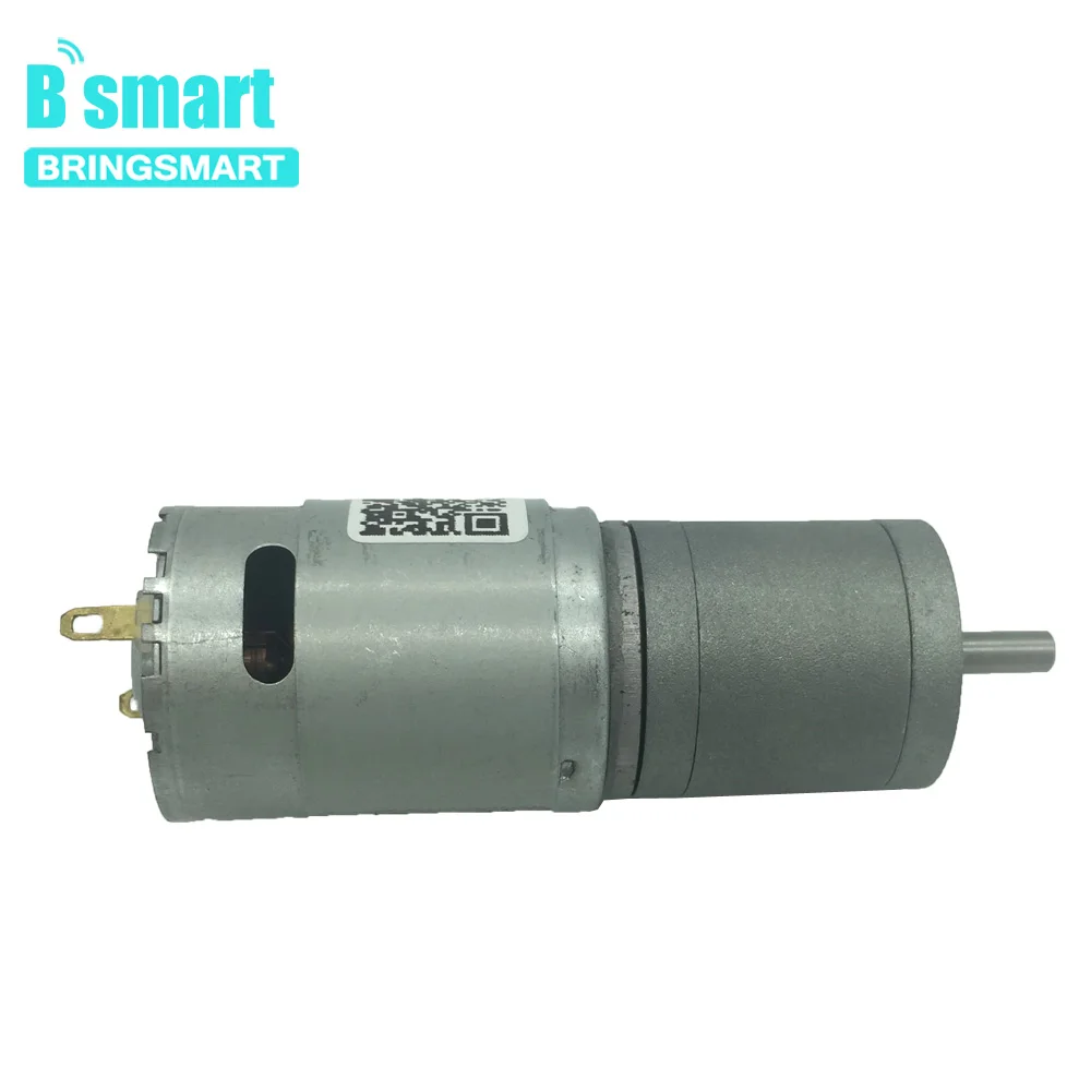 Bringsmart JGA25-385 24 вольтным и Скорость Управление Шестерни постоянного тока с металлической Шестерни коробка 15-1727rpm Высокий крутящий момент 30 кг способен выдержать обратный D вал для "сделай сам"