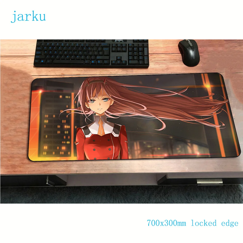Коврик для мыши darling in the franxx, 700x300x2 мм, игровой коврик для мыши, подарок на Хэллоуин, офисный коврик для ноутбука, Настольный коврик, 3d коврик для игры, геймерские коврики