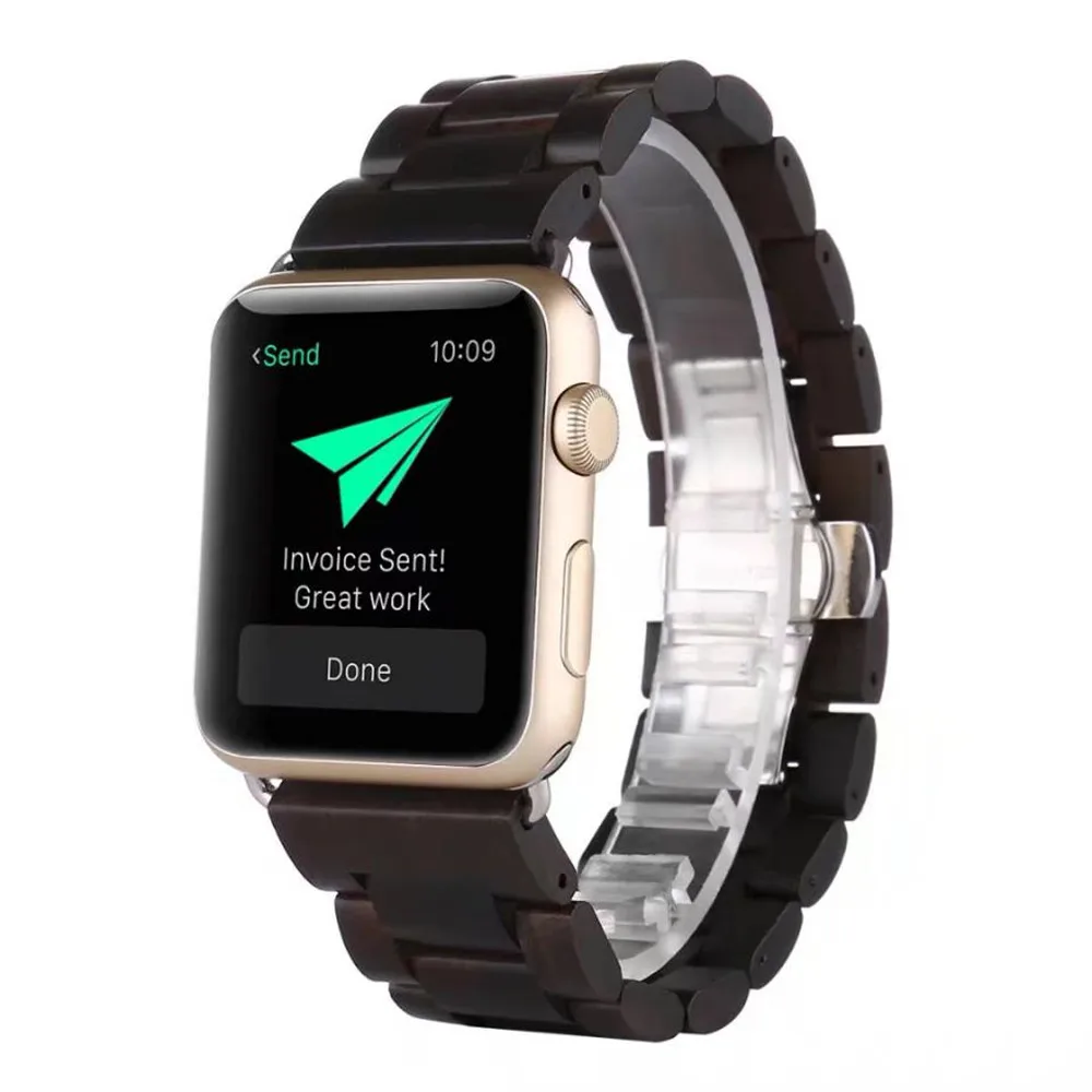 Style 5 Дизайн деревянного зерна ремешок для наручных часов Apple Watch, версии 5 4, 2, 3, ремешок для наручных часов 40/44/38/42 мм Для мужчин/Для женщин часы ремень - Цвет ремешка: Style 5