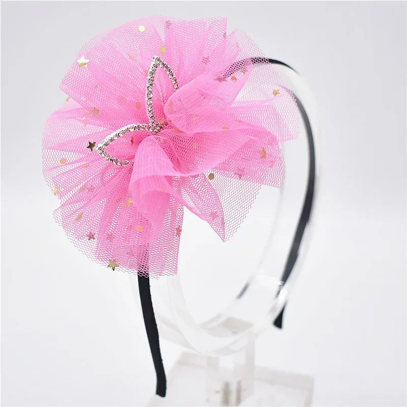 Красочные Дети Девушки Большой Твердые ленты волос Лук зажимы с большой магазин