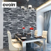 grey black brick wall wallpaper roll faux stone effect wall paper wall coverings