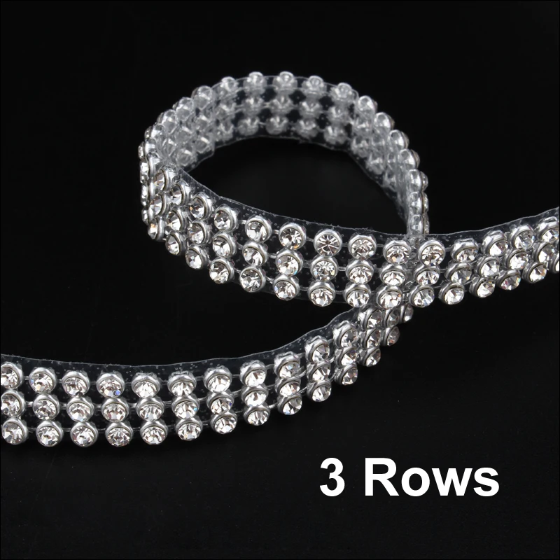 Обувь из настоящего стекла 3 ряда новая цепь блестящих страз Ss8 серебряное