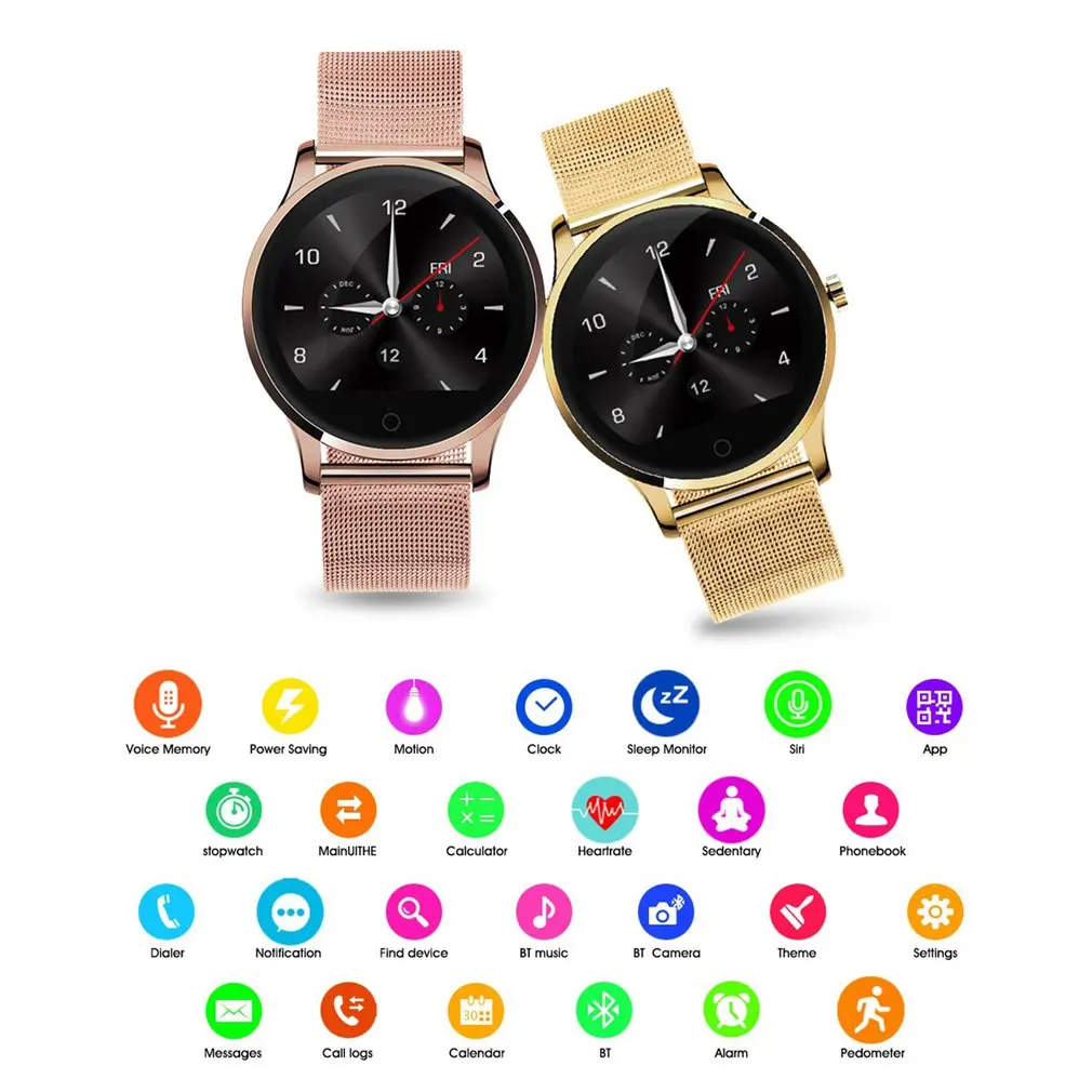 Смарт часы с устройством слежения Bluetooth кожа/сталь наручные монитор сердечного